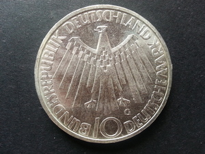 德國 1972年 慕尼黑奧林匹克銀幣 10馬克